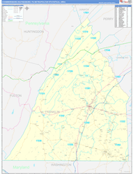 Chambersburg-Waynesboro Color Cast<br>Wall Map